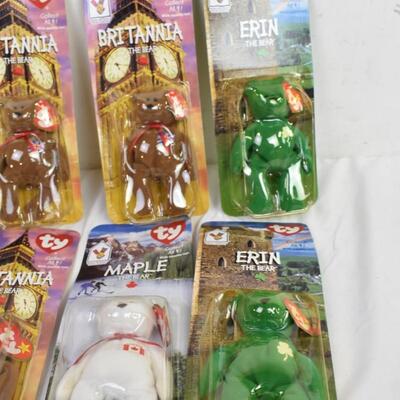 McDonald's ty Beanie Bears: (8)  Feb 97-May 98, New, Old Stock, Glory, Maple