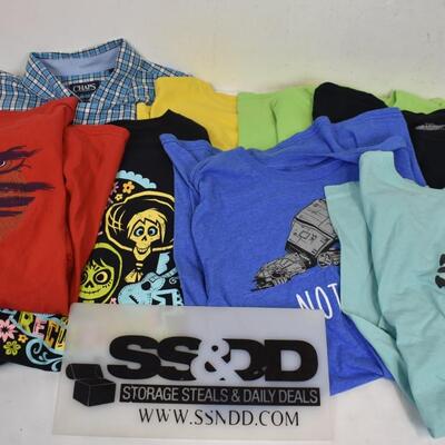 Men's Shirts, 7 T-Shirts, 1 Chaps Short Sleeve (Peanuts, Disney, Dragons)