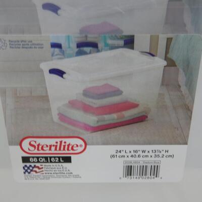 Sterilight 66QT Clear Storage Bins w/lids, Lids ARE Missing The Latches