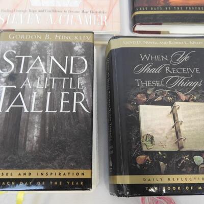 8 LDS/Inspirational Books: In His Image, Gift Of The Atonement, Unused Journal