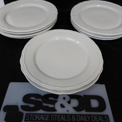 Dinner Plates: White Ceramic, 11in, Marcady, Ikea, includes 3 of Unknown Brand