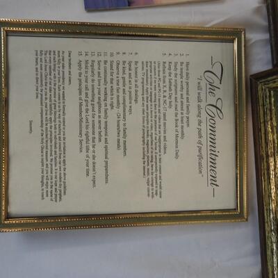 7 pc LDS Religious Items and Picture Frames