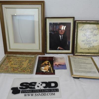 7 pc LDS Religious Items and Picture Frames