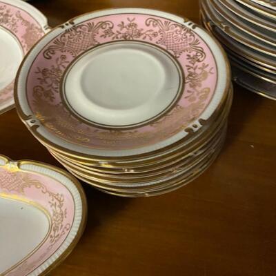 lot of 85pc Bavaria Winterling China from Germany Pink and Gold