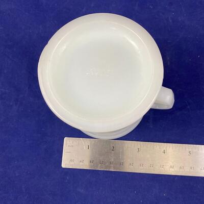Avon train milk glass mug