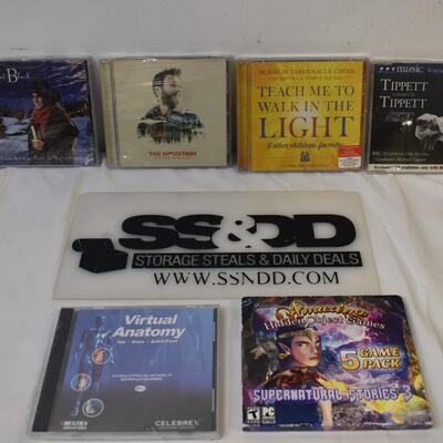 4 CD's Clint Black-Tippet 2 DVD Games, Virtual Anatomy New, Old Stock