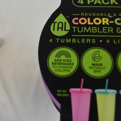 WetJet Refill, 4 pk 24 oz Colored Tumblers, 10 inch rolling pin. - New