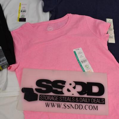 5 T-Shirts Total: 3 Adult- L/G (11-13), 2-L/G (10-12) Children. - New