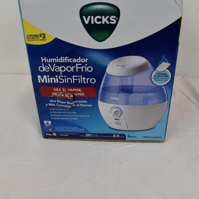 Mini FilterFree CoolMist Humidifier, Scent Pad Tech (Hole in Box) - New