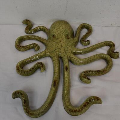 Green Cast Iron Octopus, 11 1/2" - New