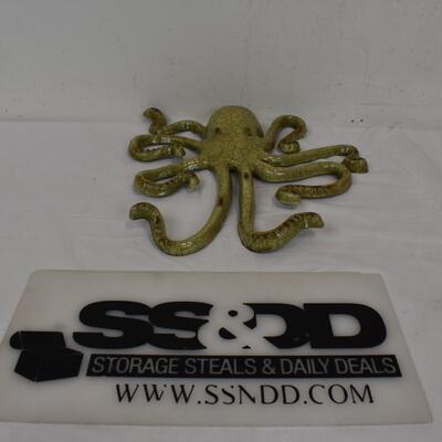Green Cast Iron Octopus, 11 1/2" - New