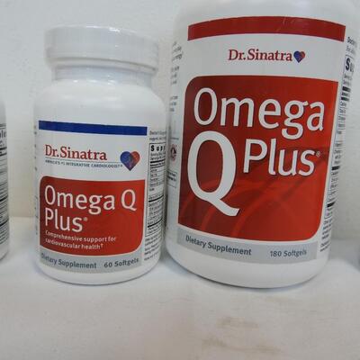 6 Bottles of Dr Sinatra Omega Q Plus Cardiovascular Health -New