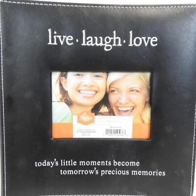 2 Photo Album Scrapbooks: 8x8 Scrapbook & Black Photo Album for 4x6 prints - New