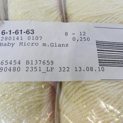 10 Skeins Light Yellow Yarn, Baby Micro by Schoeller Stahl Ganz Schon - New