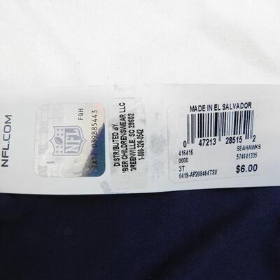 Qty 5 Seattle Seahawks NFL Team Apparel Kids Shirts, all size 3T - New