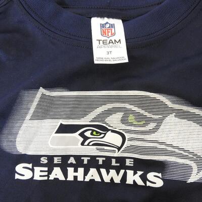 Qty 5 Seattle Seahawks NFL Team Apparel Kids Shirts, all size 3T - New