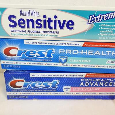 7 pc Personal Care Lot: Lotion, 3 Soothing Gel, 3 Toothpaste - New