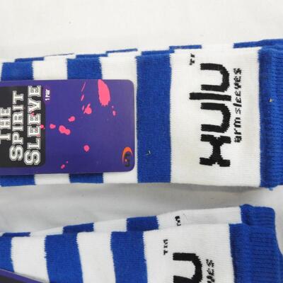 7 Pairs Spirit Sleeves, Xulu Arm Sleeves, Blue & White Stripes - New