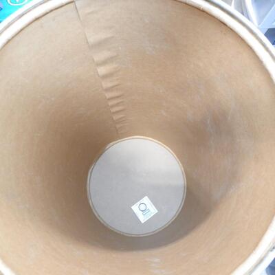 34 Gallon Drum with Locking Lid 17" Round  35" deep Great for storing quilts,