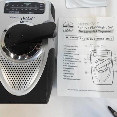 5 Gallon Bucket: Complete Survival Kit: Pan, Stove, Wind up Flashlight & Radio