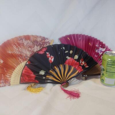 Wood and Fabric Fans