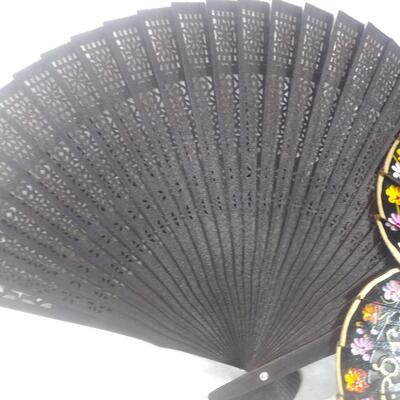 Pierced Ornate Wooden Fans