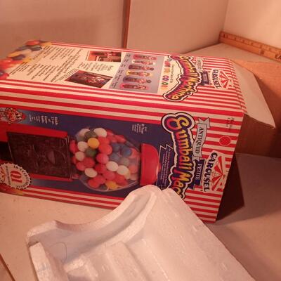 Vintage Carousel Antiqued Petite Gumball Machine 9" Metal Glass Globe new in box