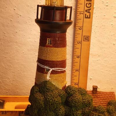 assateague Island Virginia 8" light house with light