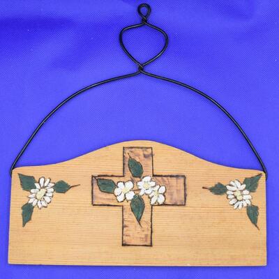 Wood cross wall decor
