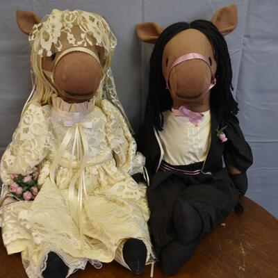 Horse Bride and Groom stuffed animals