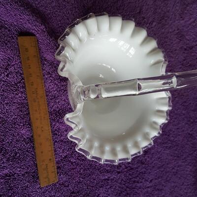 Fenton Fluted Handled Basket