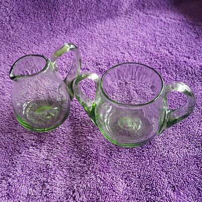 Williamsburg Glass Creamer and Sugar