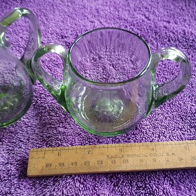 Williamsburg Glass Creamer and Sugar