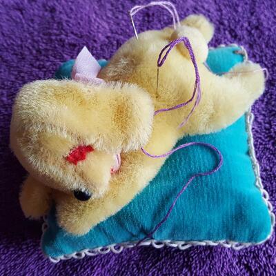 Vintage Dog on Pillow Pincushion