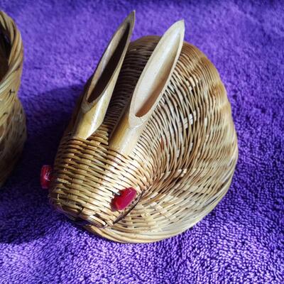 Wicker Bunny Basket