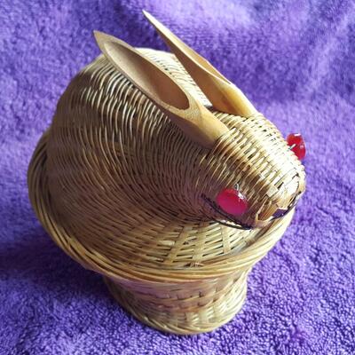 Wicker Bunny Basket