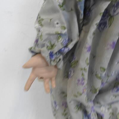 3 Dolls: 1-Precious Moments Cloth Doll, 2 Porcelain Dolls, 1 Has A Broken Hand