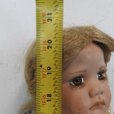 3 Dolls: 1-Precious Moments Cloth Doll, 2 Porcelain Dolls, 1 Has A Broken Hand