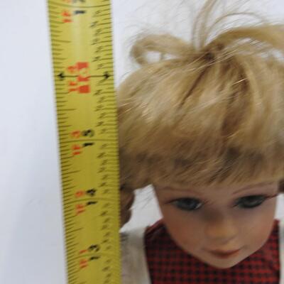 3 Dolls: 1-Precious Moments Cloth Doll, 2 Porcelain Dolls, 1 Has A Broken Hand