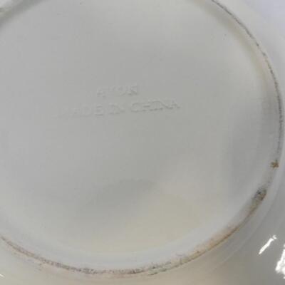 Avon Plate w/ Fruit Design & Gold-Tone Trim, 8in Across
