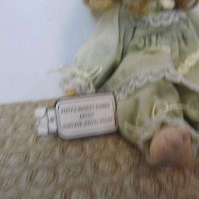2 Porcelain Dolls w/Vintage Hat Box Style Cases, Additional Clothing, Fan