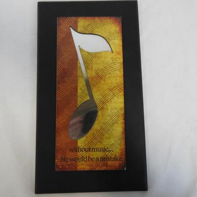 2 pc Music Wall Decor: Life is a Song/Without Music
