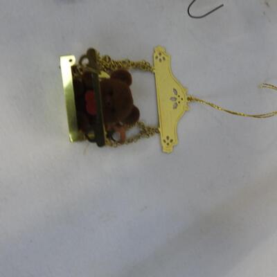 Gold Tone Shiny Metal Christmas Ornaments
