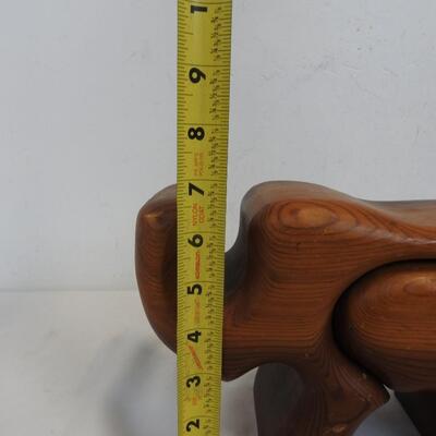 Wooden Elephant With Slide Out Compartment