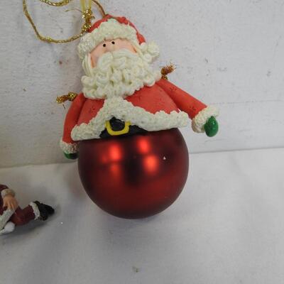 Avon Gift Collection Ornaments: 3 Santa and 1 Reindeer