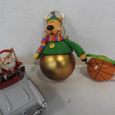 Avon Gift Collection Ornaments: 3 Santa and 1 Reindeer