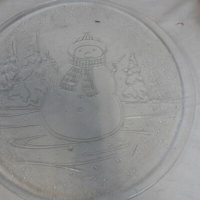 Christmas Items: 18in Wreath,Ornaments,Stacking Boxes,Bear Platter,Includes Tote