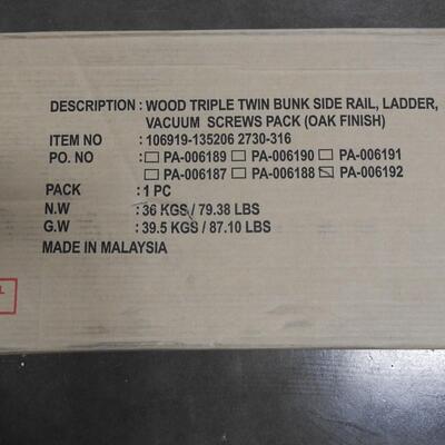 High Quality Lumber, Wood For Triple Twin Bunk, Ladder, Box 1 of 2, INCOMPLETE