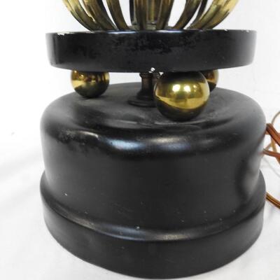 Vintage Tall Brass Mid Century Middle Eastern Style Lamp, Great Condition, WORKS