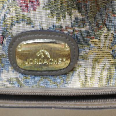 Jordache Tapestry Garment Bag, Several Pockets, Hanger, Folds To Make Compact